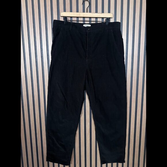 COS Pants 14 Womens Black Corduroy Ultra Hogh Rise Trousers